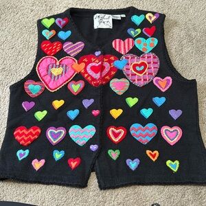 Vintage Micheal Simon NY Valentines Vest Size M